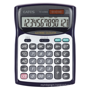 12 Max Digits Solar Power Source High Tech Scientific Calculator Office Desktop Calculator